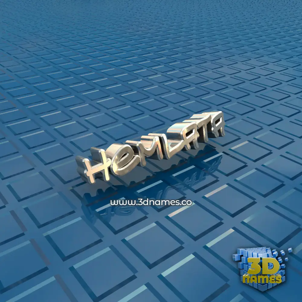 hemlata in Blue Bling style - 3D name wallpaper