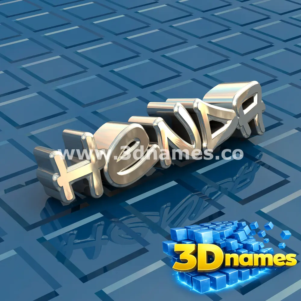 henda in Blue Bling style - 3D name wallpaper