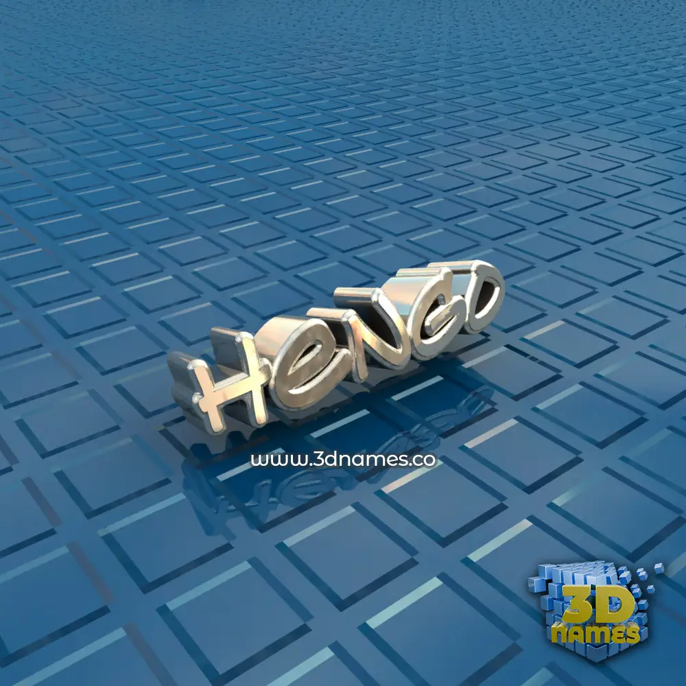 hengo in Blue Bling style - 3D name wallpaper