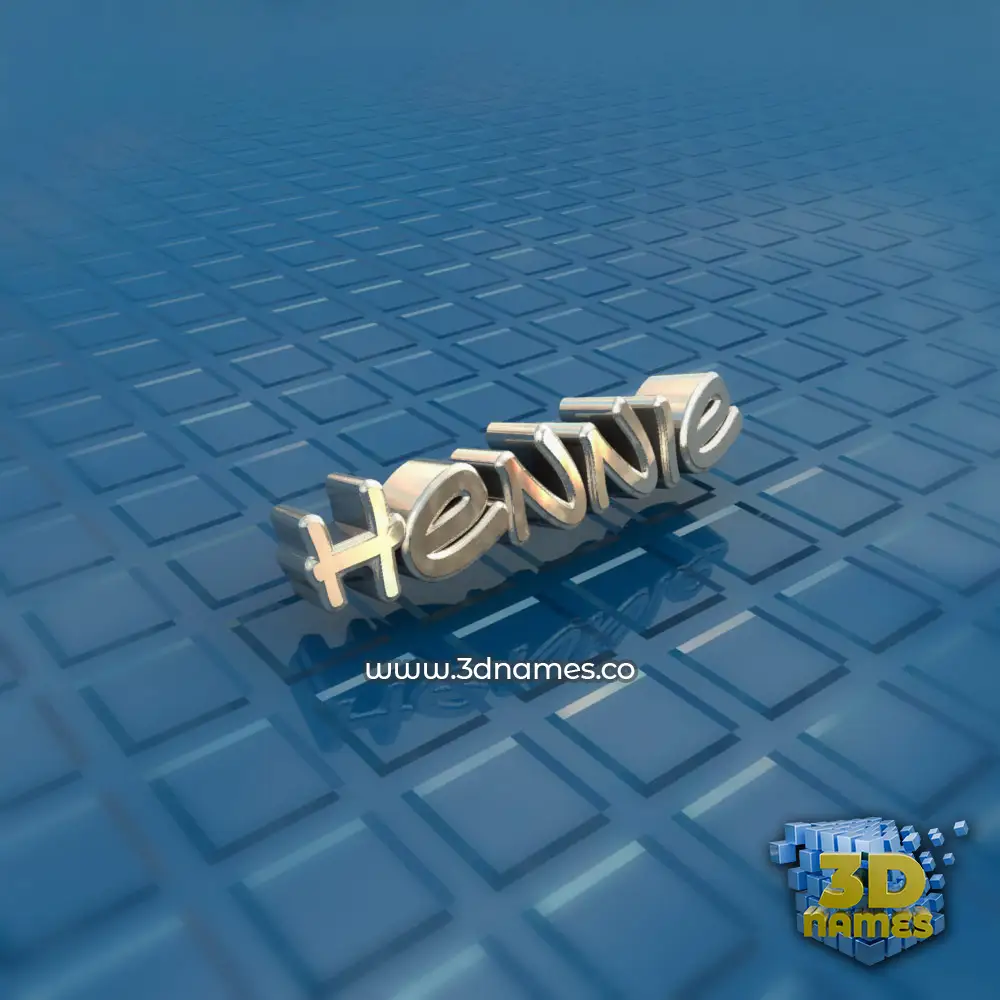 hennie in Blue Bling style - 3D name wallpaper