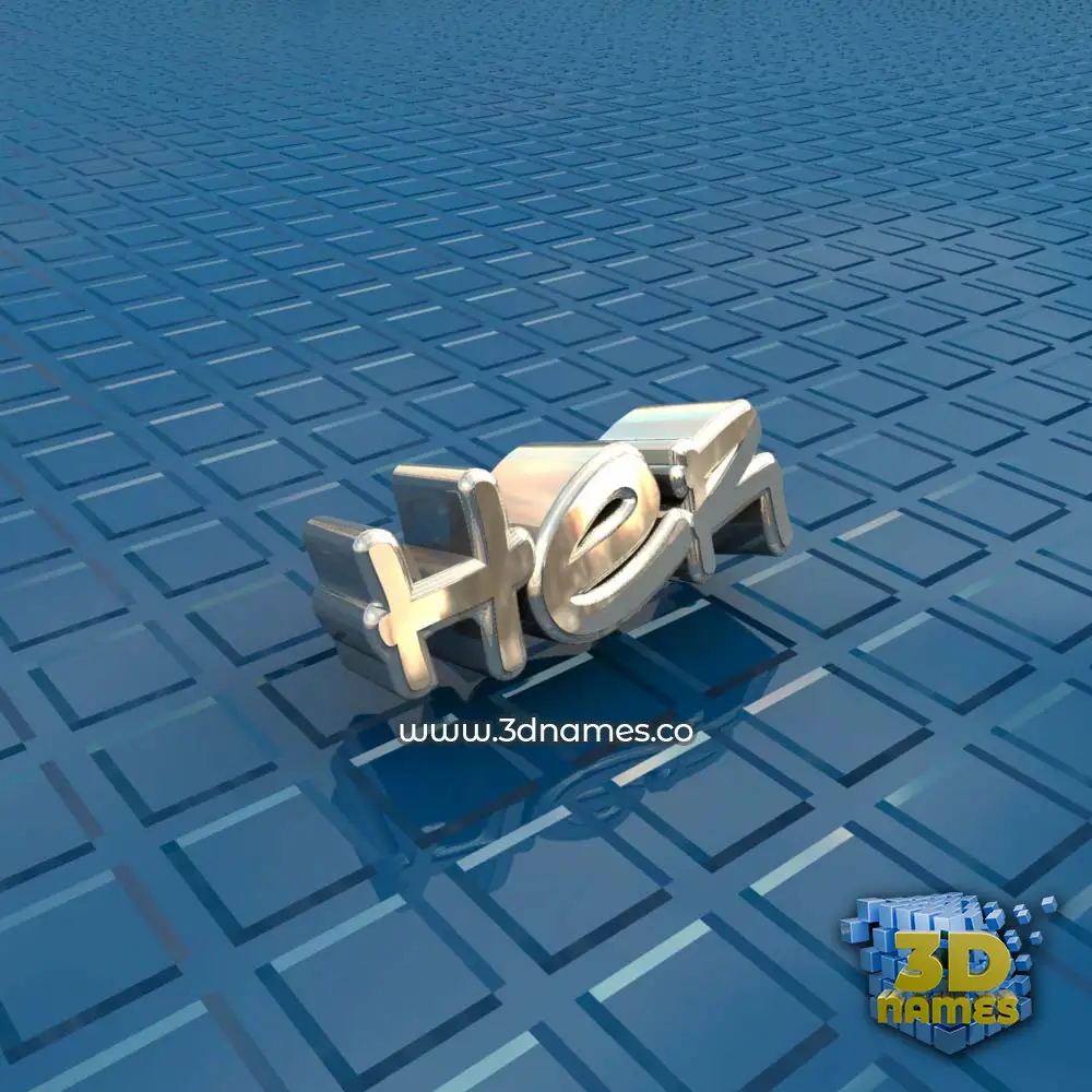 her in Blue Bling style - 3D name wallpaper