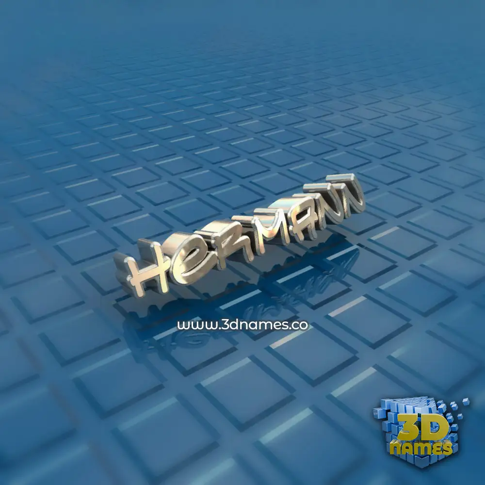hermann in Blue Bling style - 3D name wallpaper
