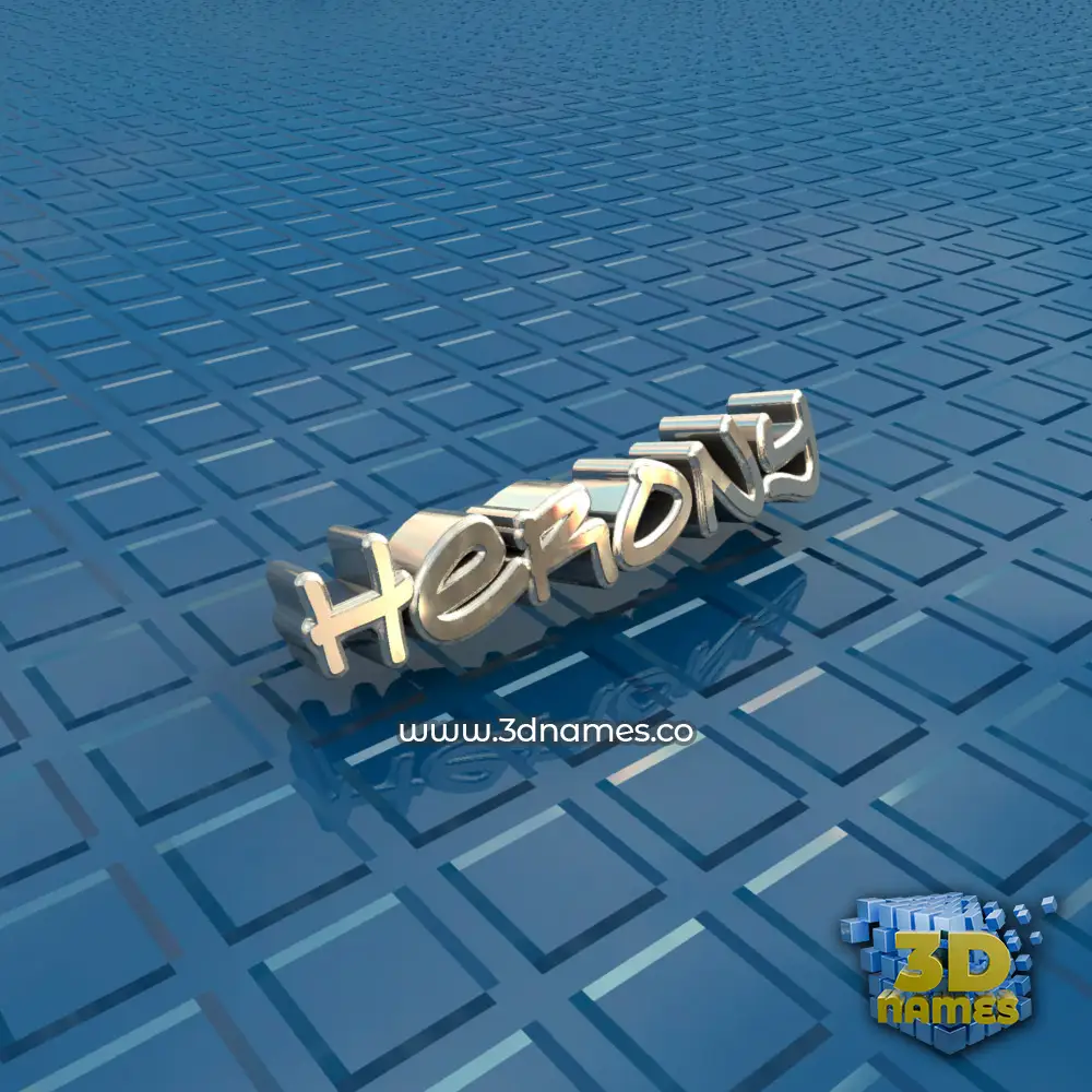 herony in Blue Bling style - 3D name wallpaper