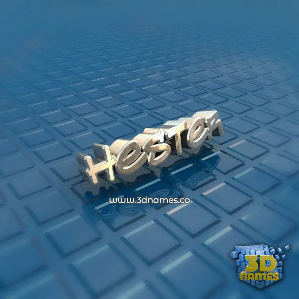 hester in Blue Bling style - 3D name wallpaper