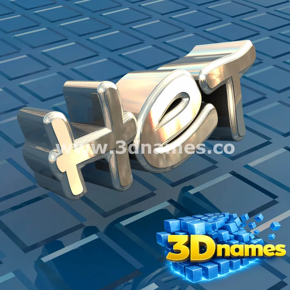 het in Blue Bling style - 3D name wallpaper