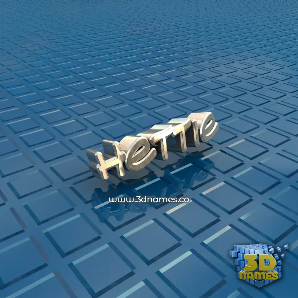 hettie in Blue Bling style - 3D name wallpaper
