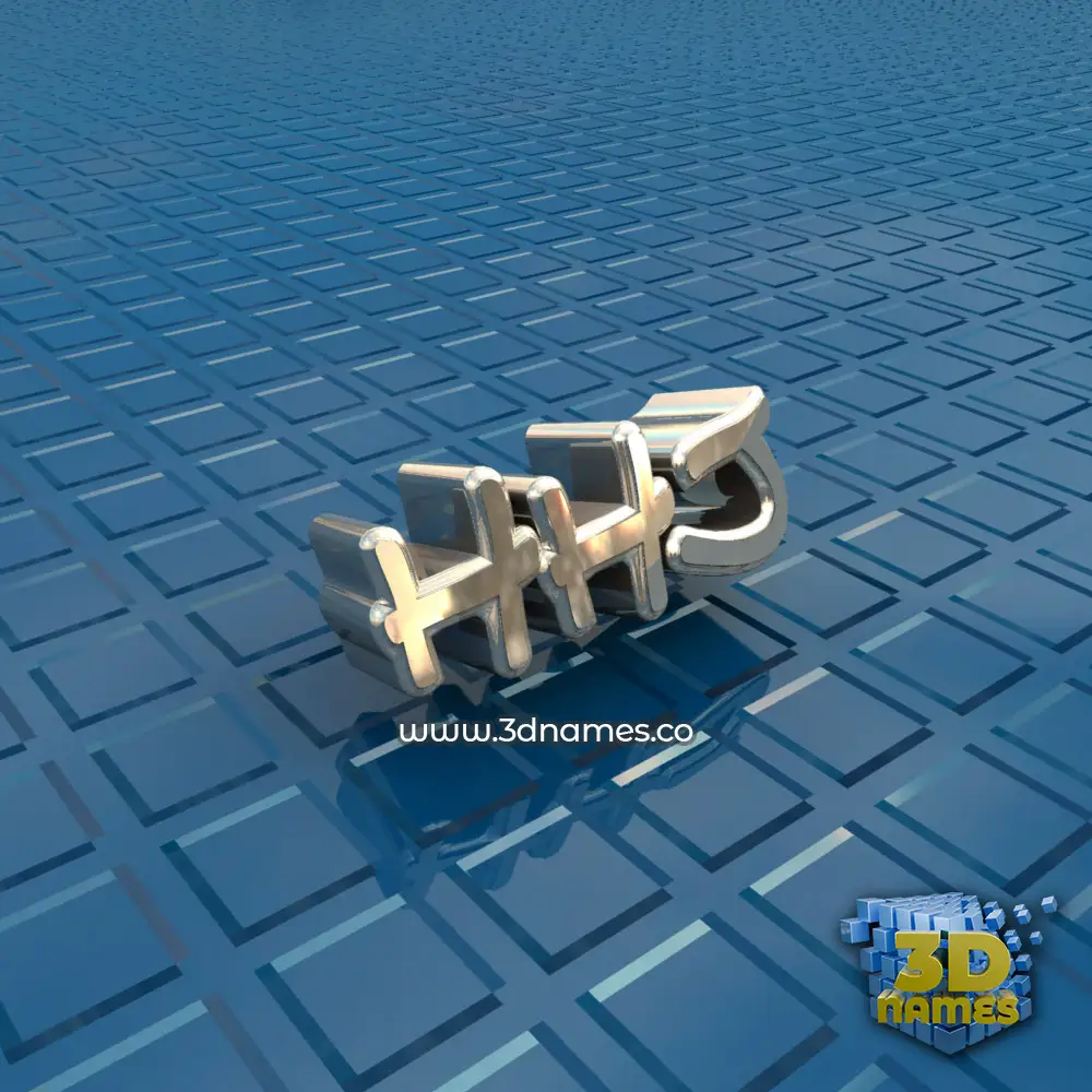 hhj in Blue Bling style - 3D name wallpaper