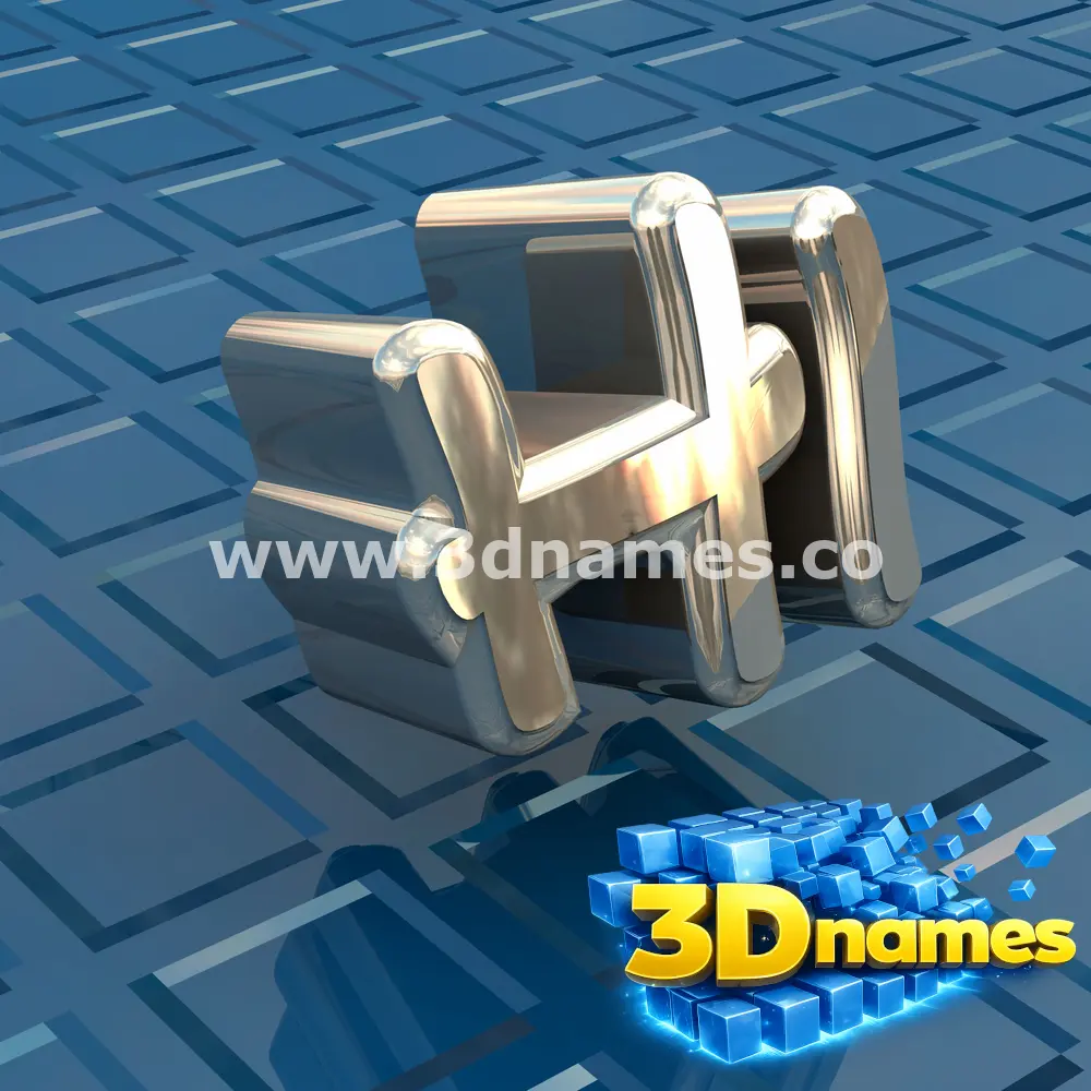 hi in Blue Bling style - 3D name wallpaper