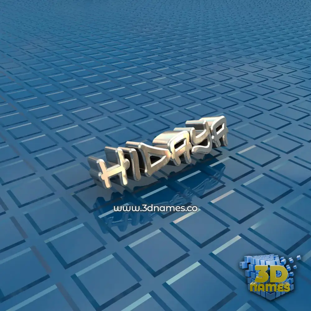 hidaya in Blue Bling style - 3D name wallpaper