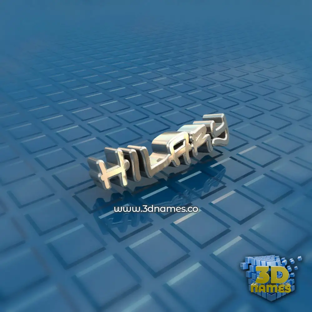 hilary in Blue Bling style - 3D name wallpaper