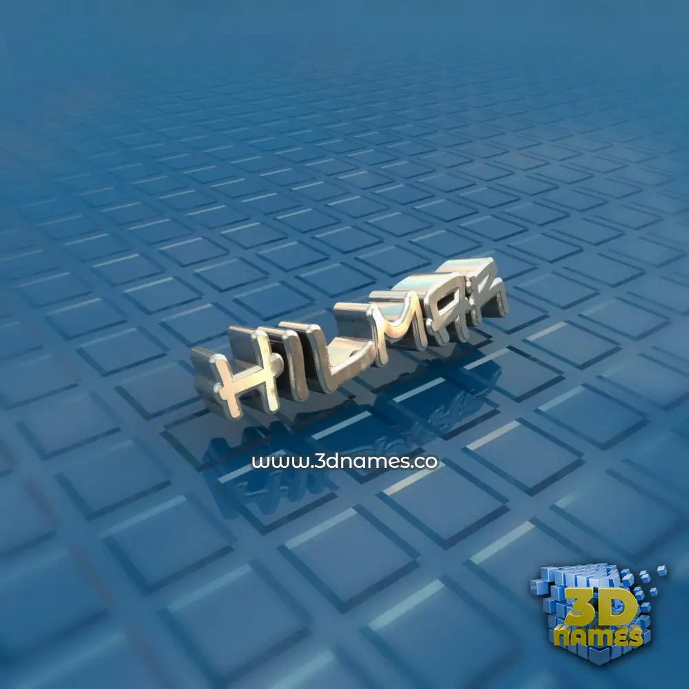 hilmar in Blue Bling style - 3D name wallpaper