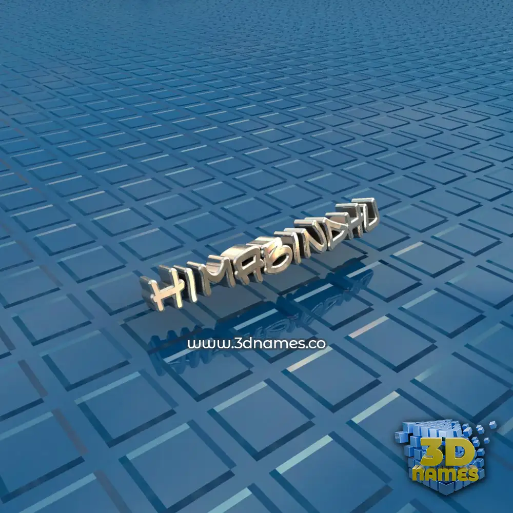 himabindhu in Blue Bling style - 3D name wallpaper