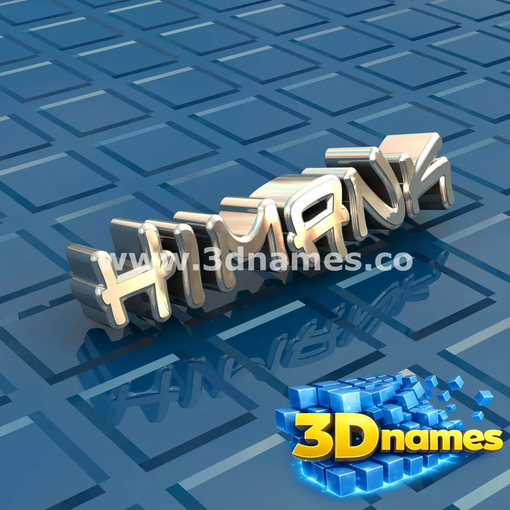 himank in Blue Bling style - 3D name wallpaper