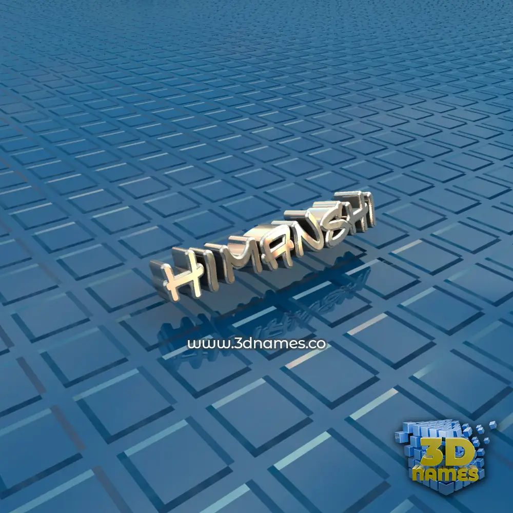 himanshi in Blue Bling style - 3D name wallpaper