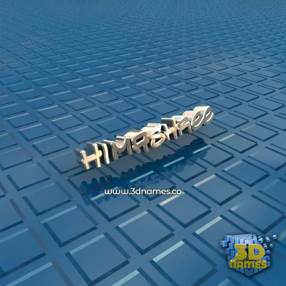 himashree in Blue Bling style - 3D name wallpaper