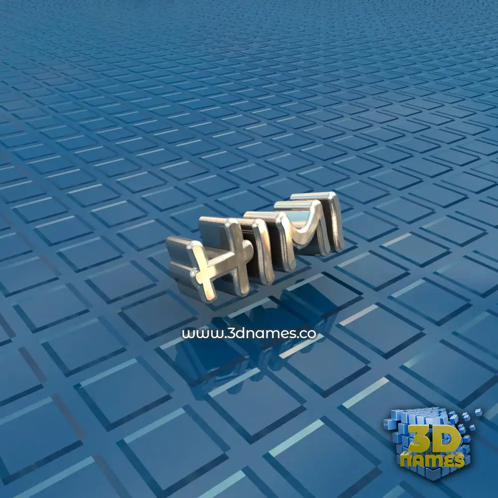 himi in Blue Bling style - 3D name wallpaper