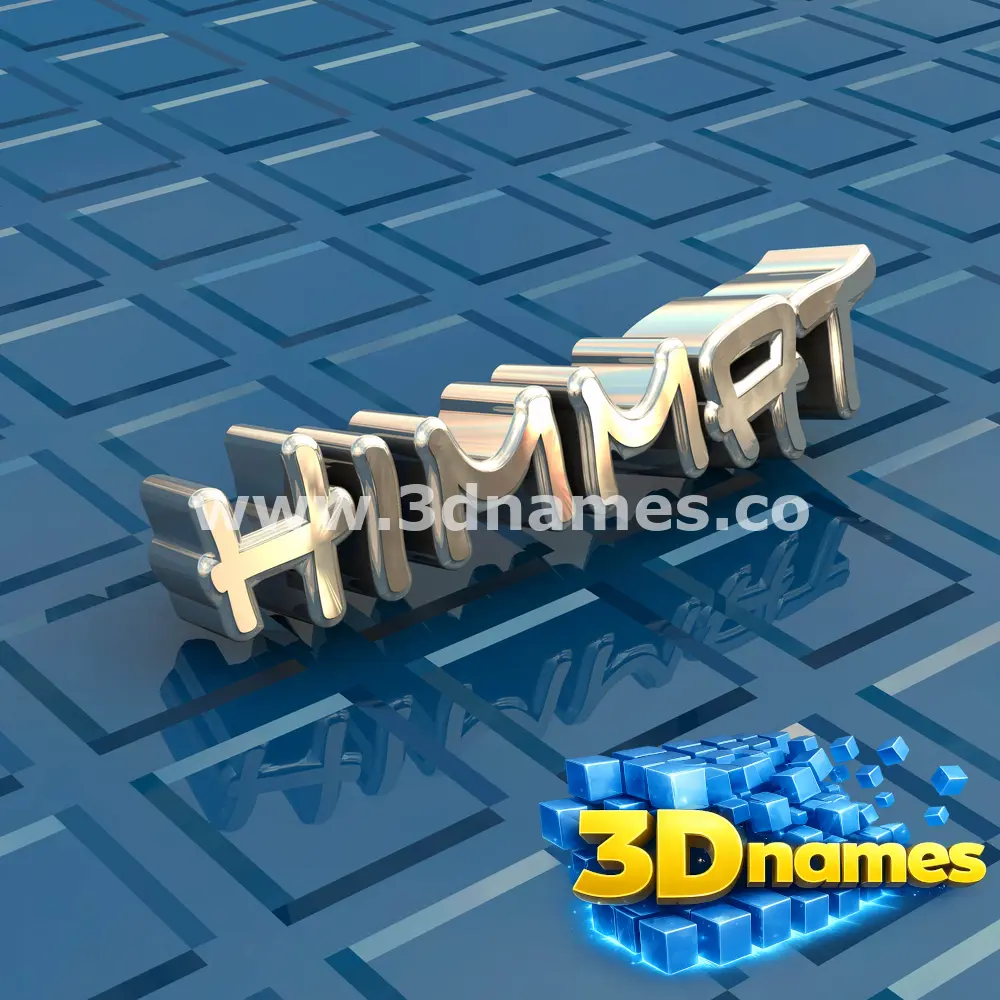 himmat in Blue Bling style - 3D name wallpaper