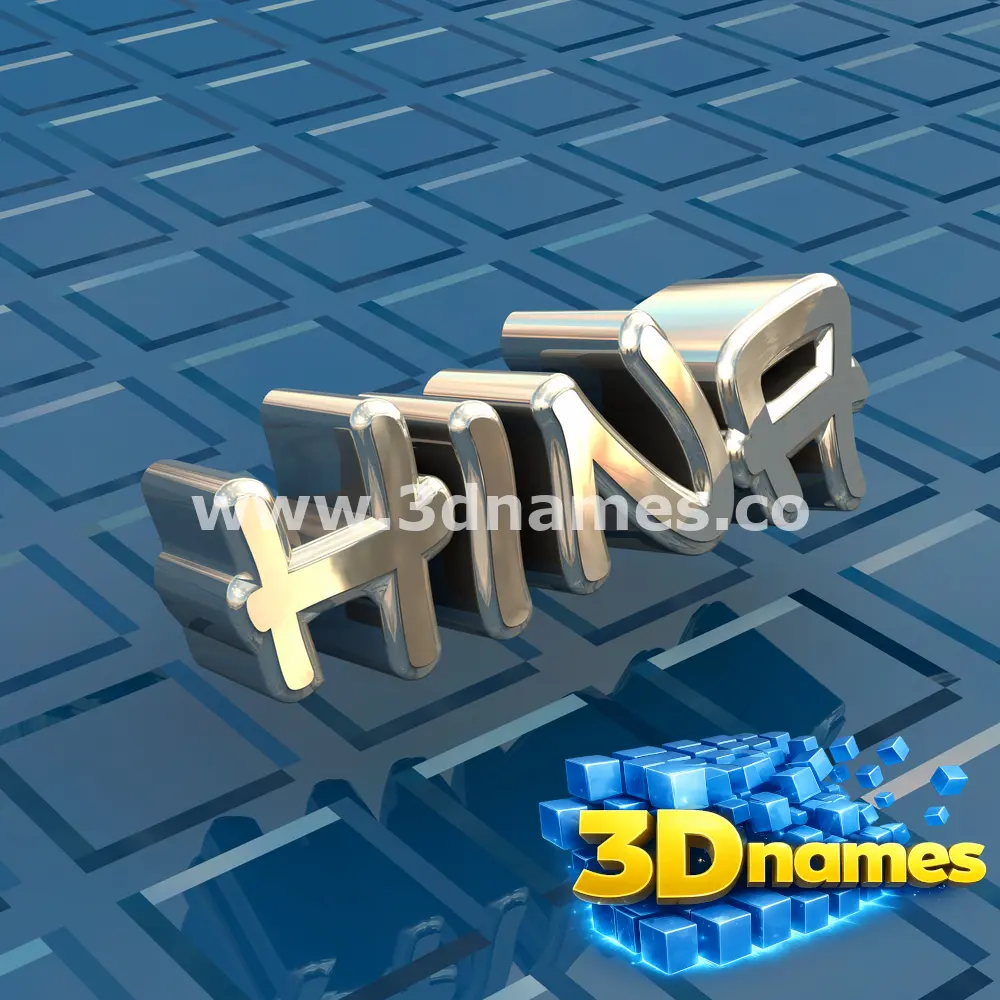 hina in Blue Bling style - 3D name wallpaper
