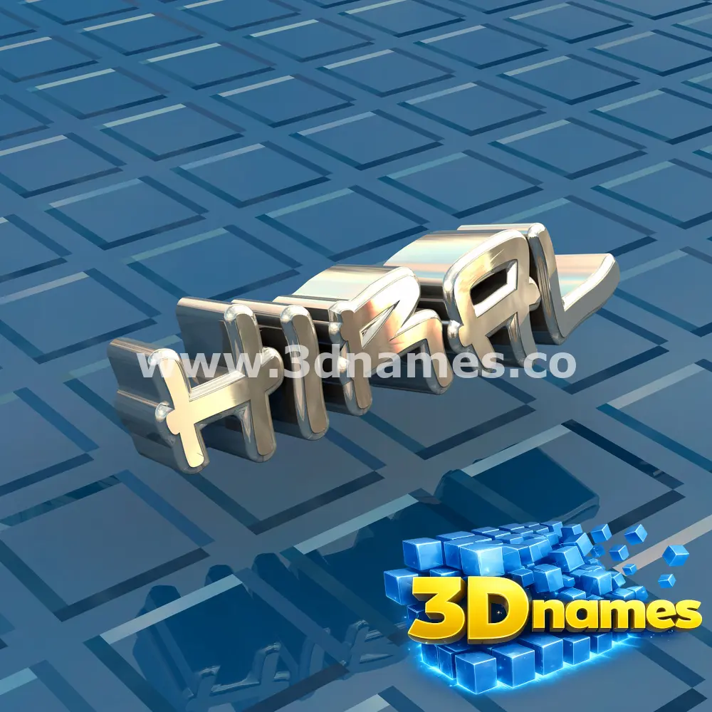 hiral in Blue Bling style - 3D name wallpaper