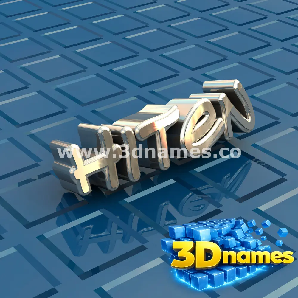 hiten in Blue Bling style - 3D name wallpaper