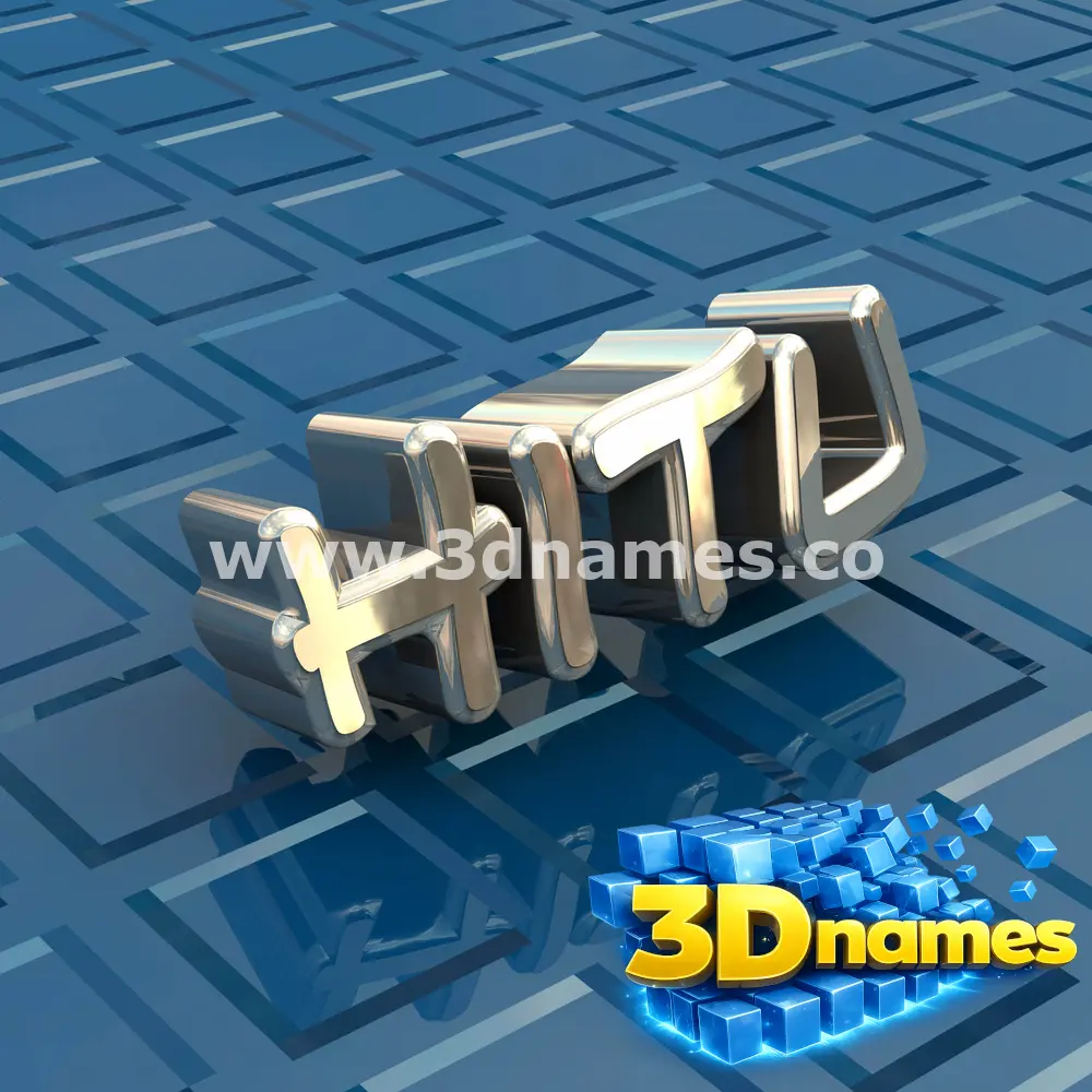 hitu in Blue Bling style - 3D name wallpaper
