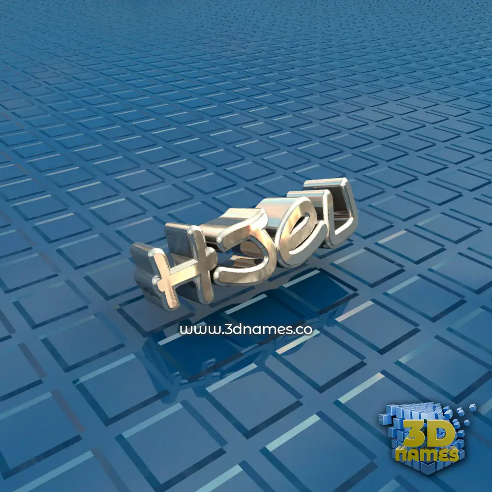 hjeu in Blue Bling style - 3D name wallpaper