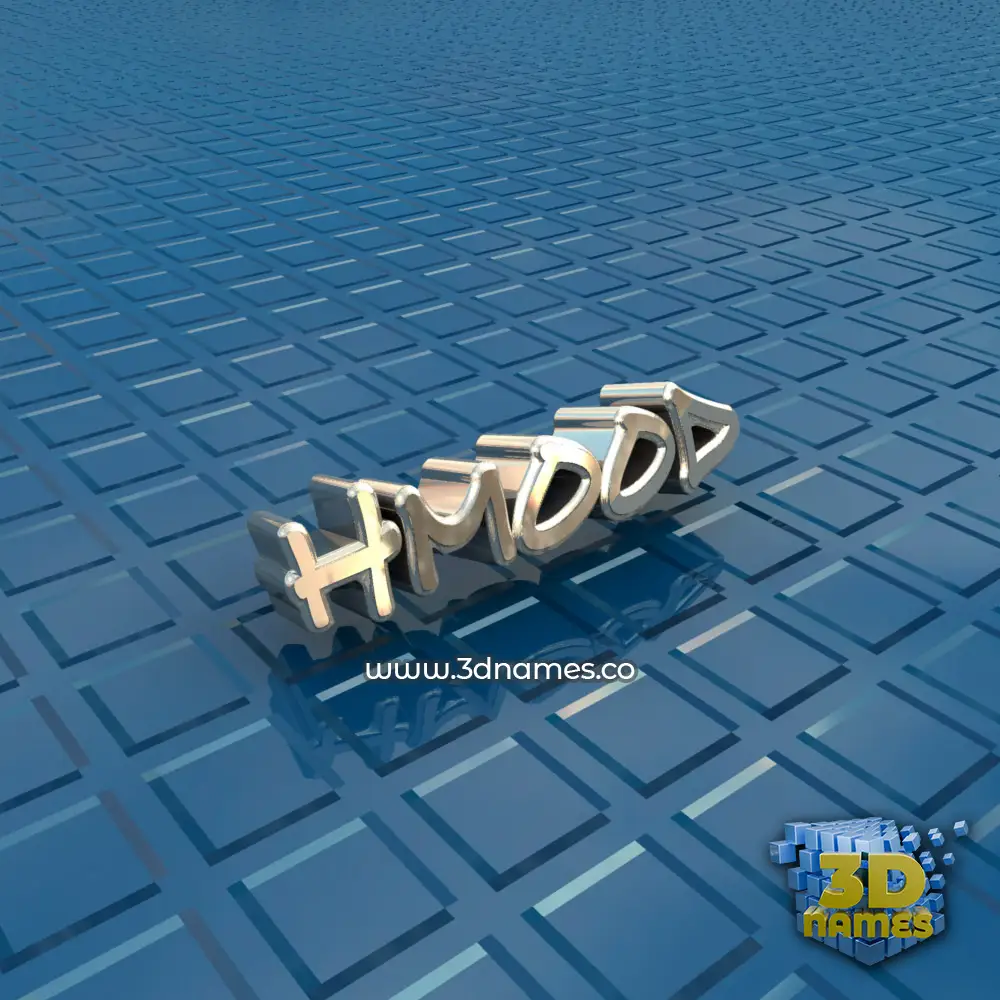 hmood in Blue Bling style - 3D name wallpaper