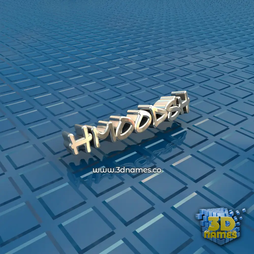 hmoodsh in Blue Bling style - 3D name wallpaper