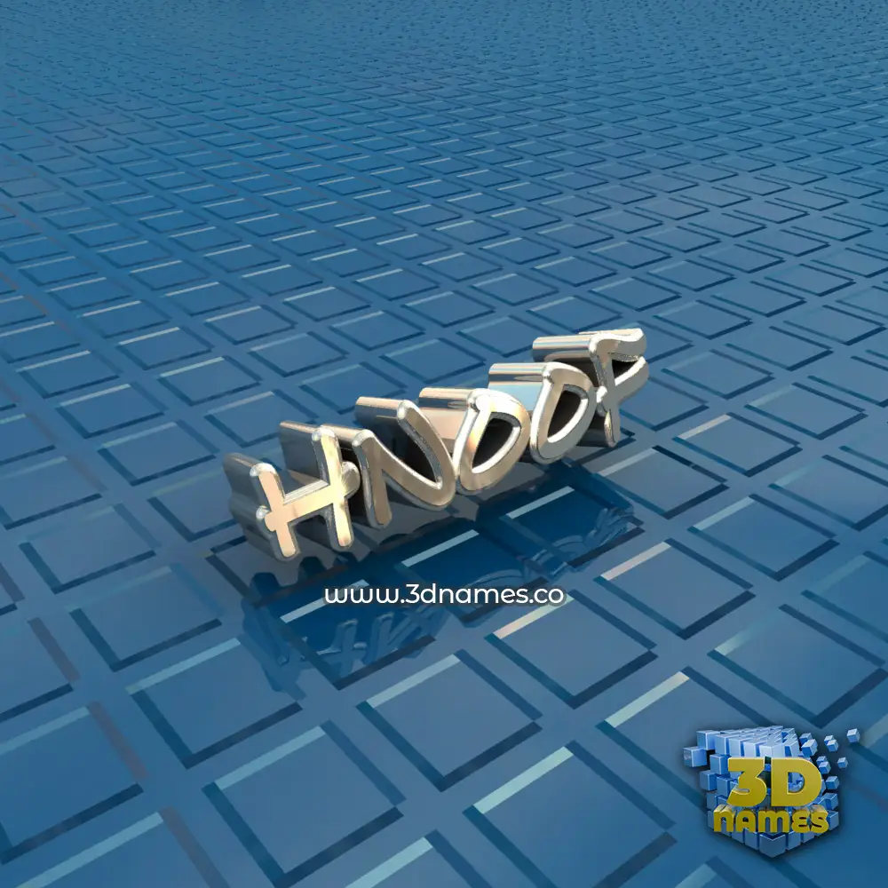 hnoof in Blue Bling style - 3D name wallpaper