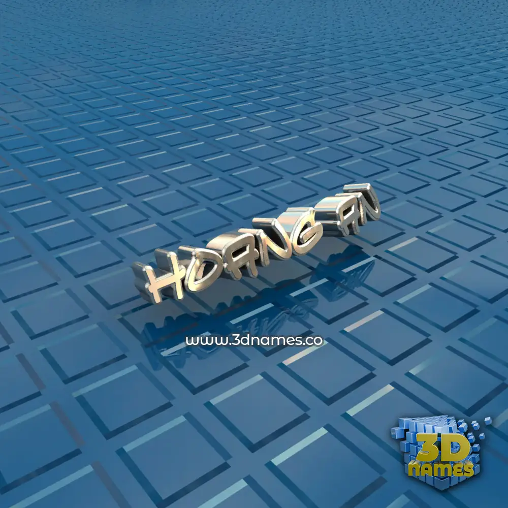 hoang an in Blue Bling style - 3D name wallpaper