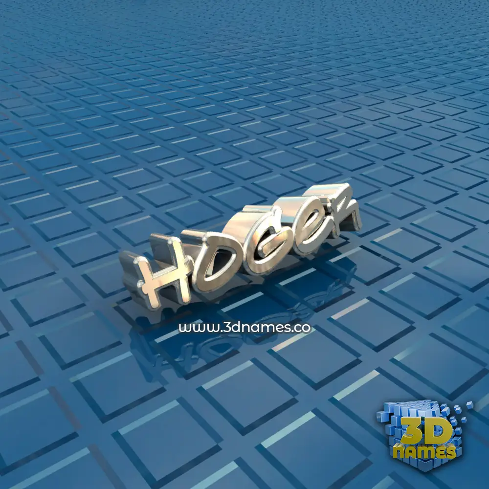 hoger in Blue Bling style - 3D name wallpaper