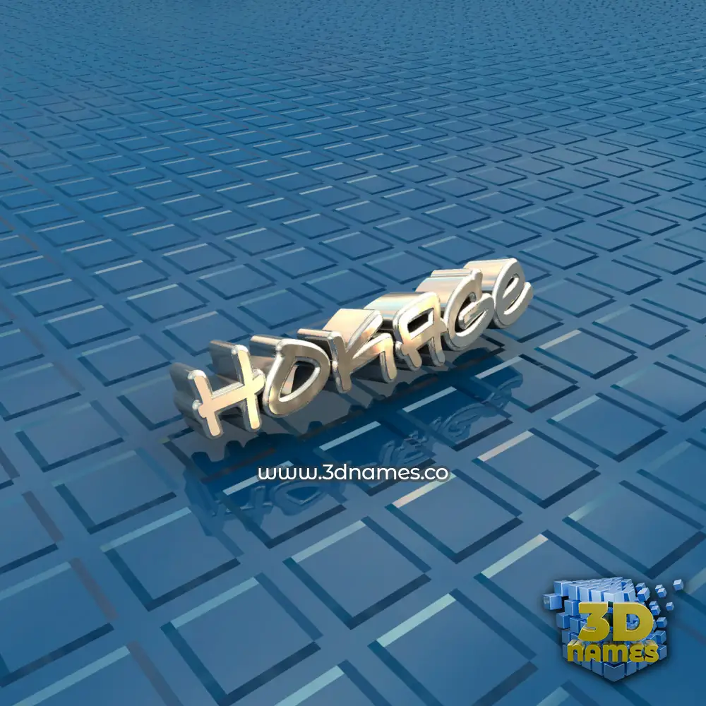 hokage in Blue Bling style - 3D name wallpaper