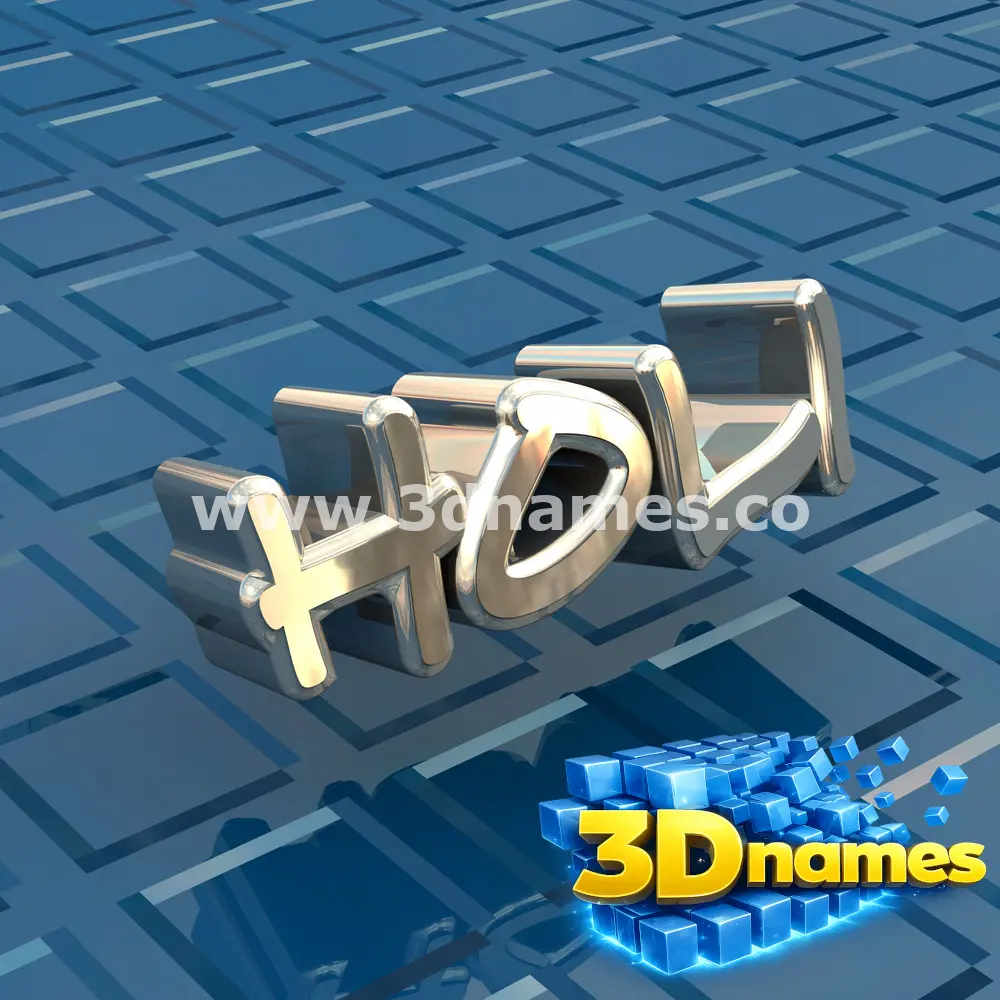 holi in Blue Bling style - 3D name wallpaper