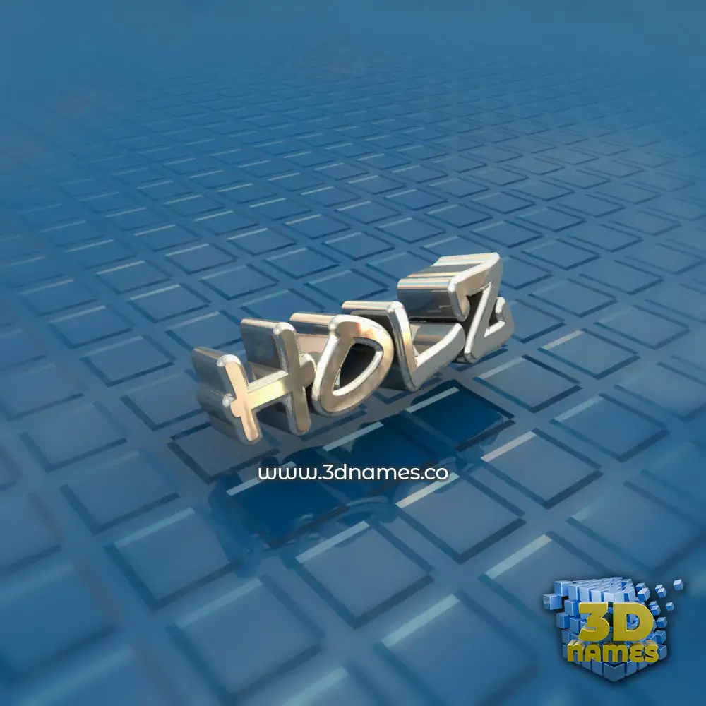 holz in Blue Bling style - 3D name wallpaper