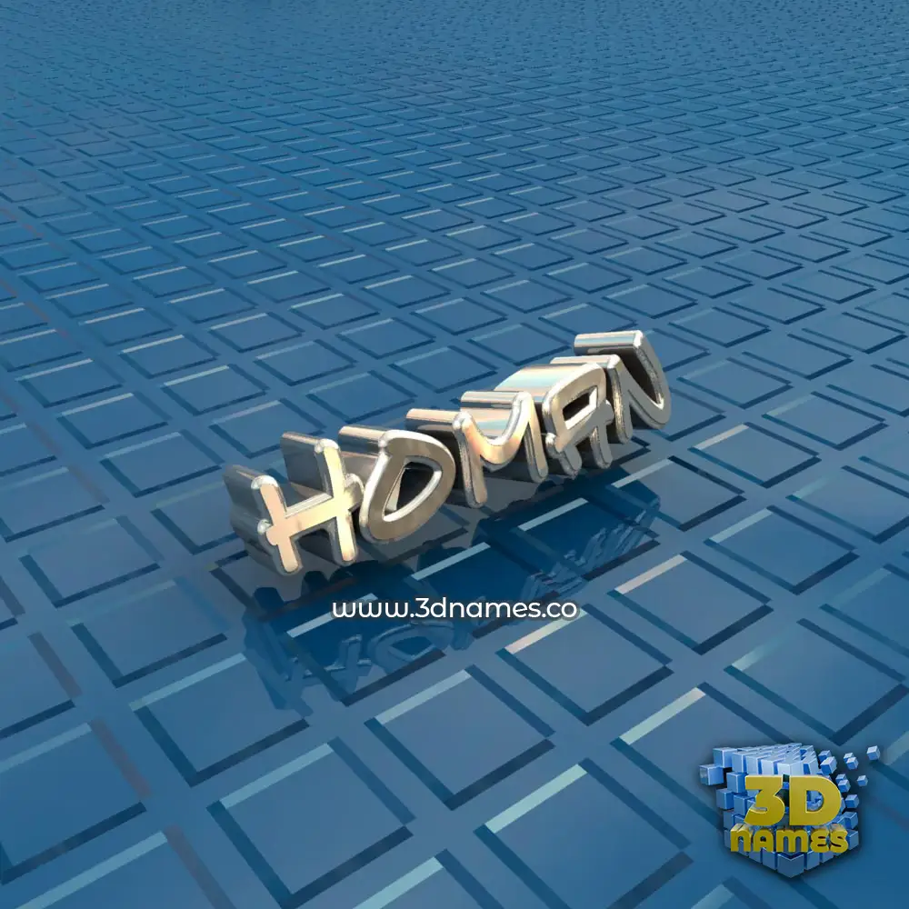 homan in Blue Bling style - 3D name wallpaper
