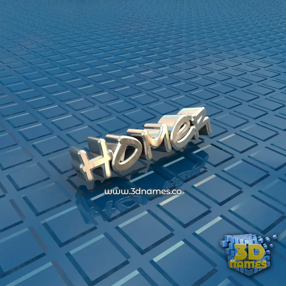 homer in Blue Bling style - 3D name wallpaper