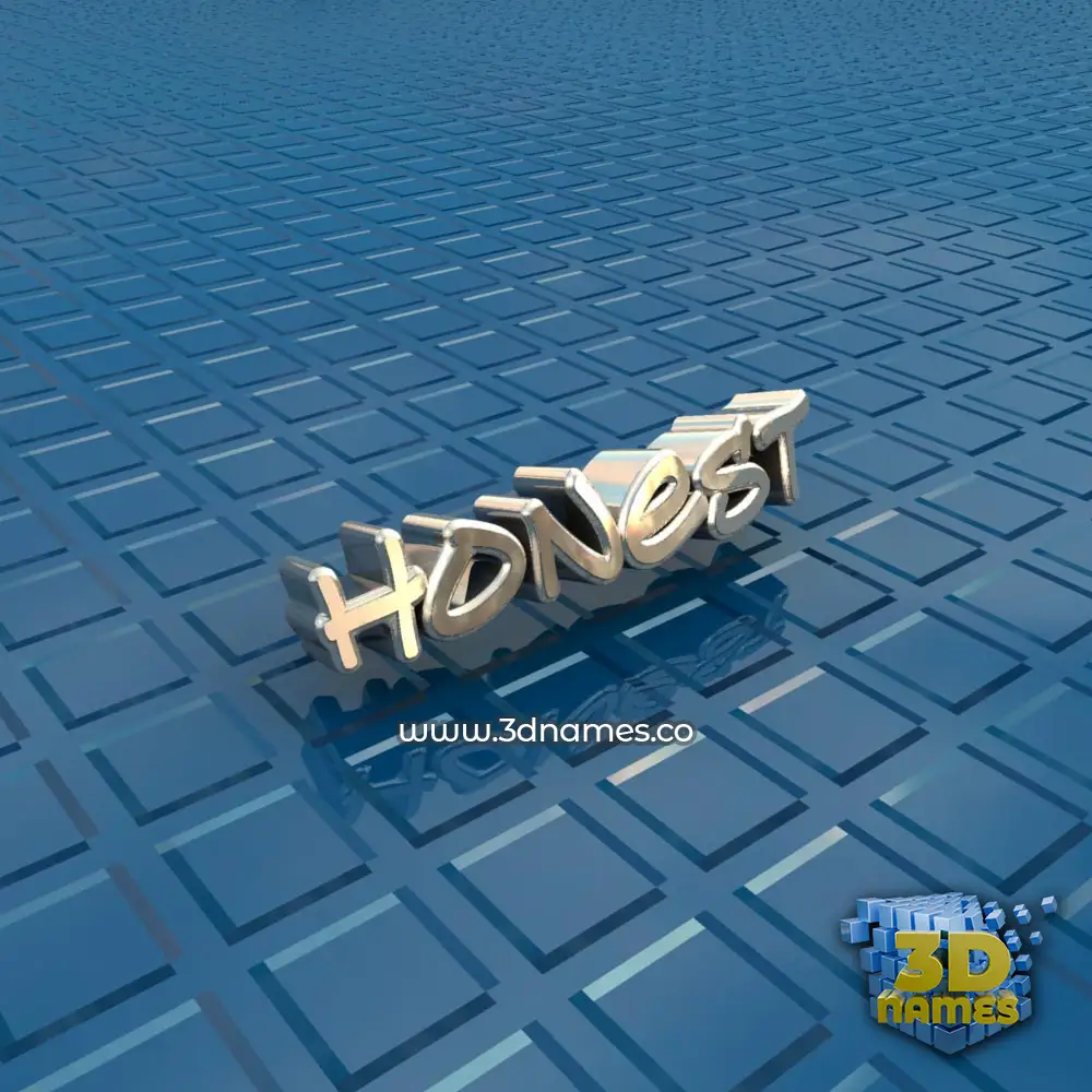 honest in Blue Bling style - 3D name wallpaper