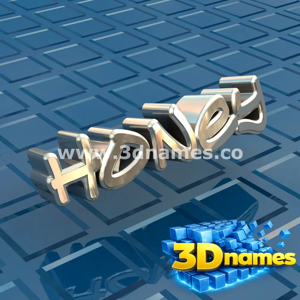 honey in Blue Bling style - 3D name wallpaper