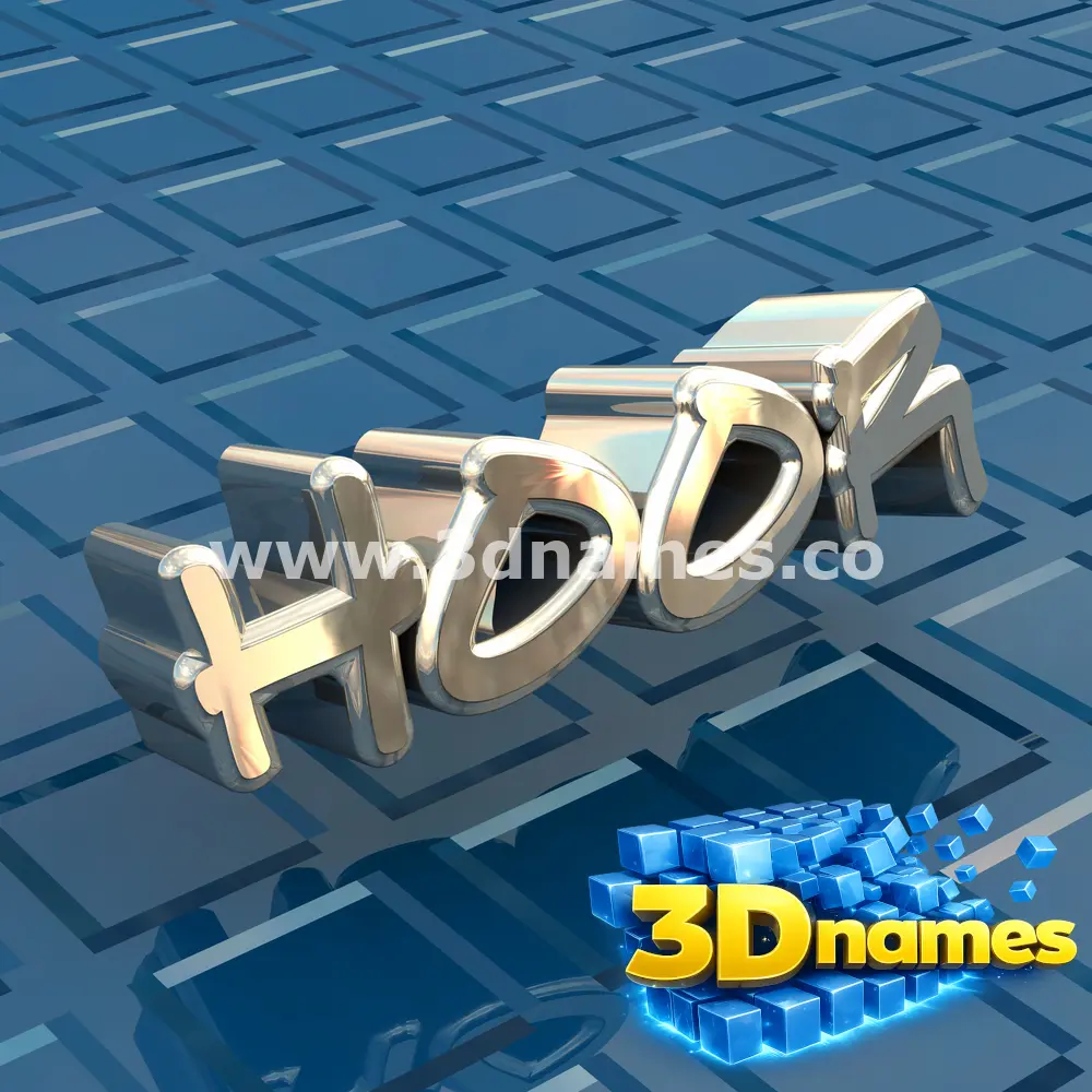hoor in Blue Bling style - 3D name wallpaper