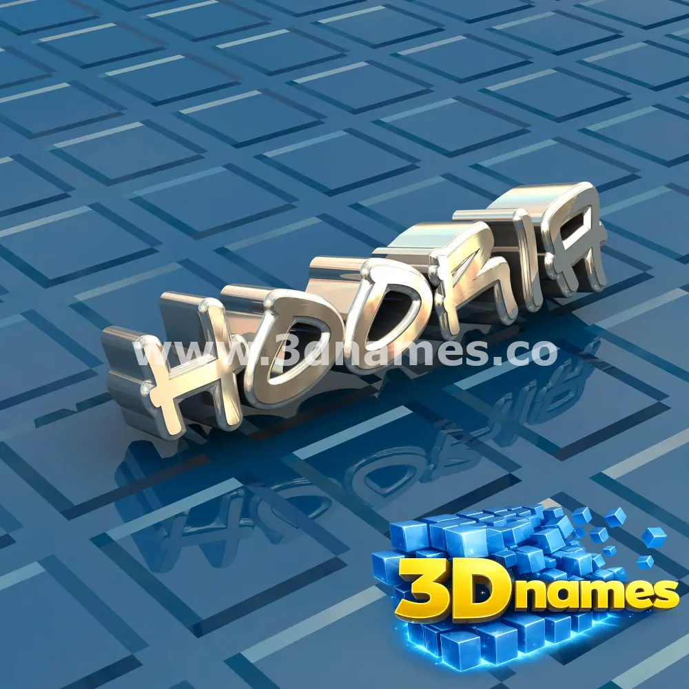 hooria in Blue Bling style - 3D name wallpaper