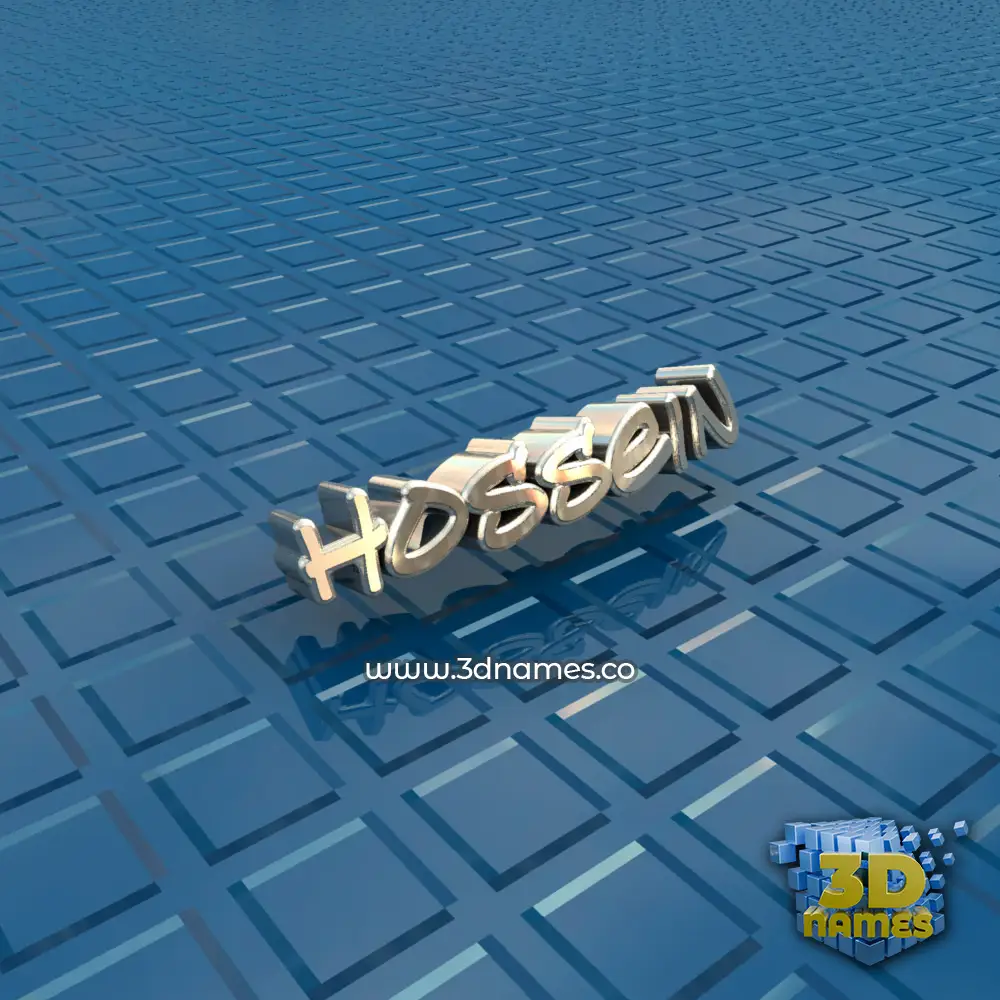 hossein in Blue Bling style - 3D name wallpaper