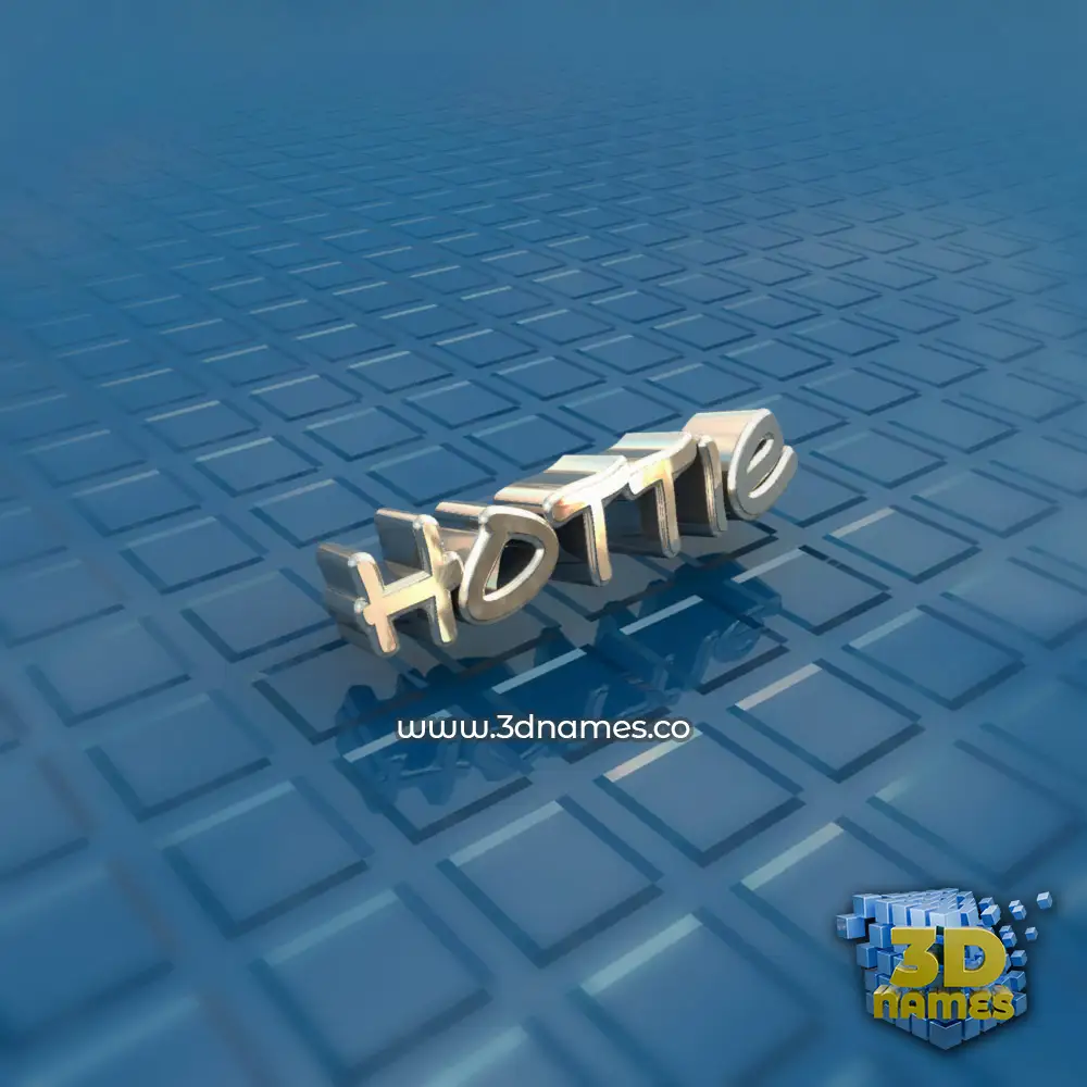 hottie in Blue Bling style - 3D name wallpaper