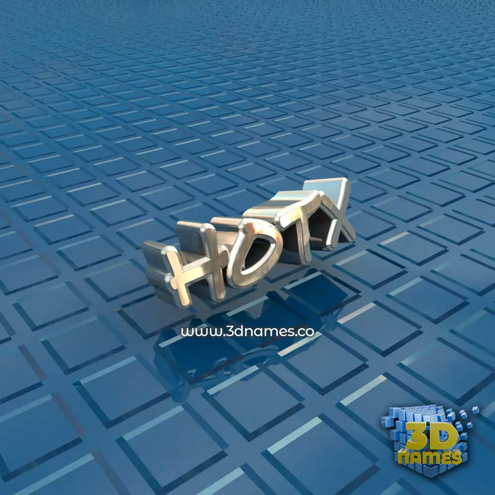 hotx in Blue Bling style - 3D name wallpaper