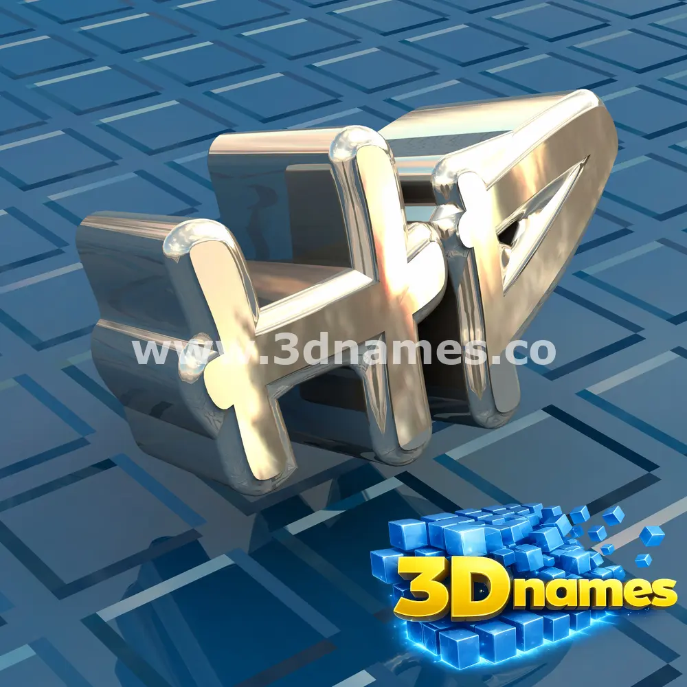 hp in Blue Bling style - 3D name wallpaper