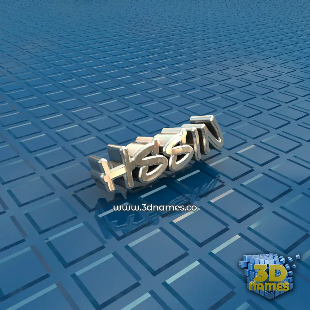 hssin in Blue Bling style - 3D name wallpaper
