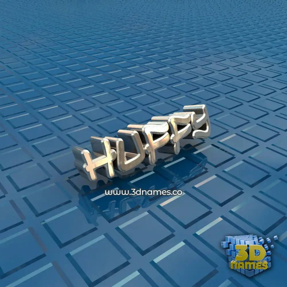 huffy in Blue Bling style - 3D name wallpaper