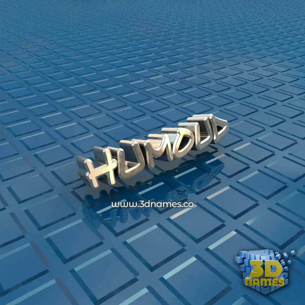 humoud in Blue Bling style - 3D name wallpaper