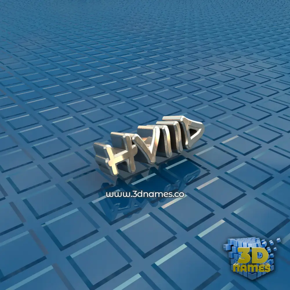 hviid in Blue Bling style - 3D name wallpaper