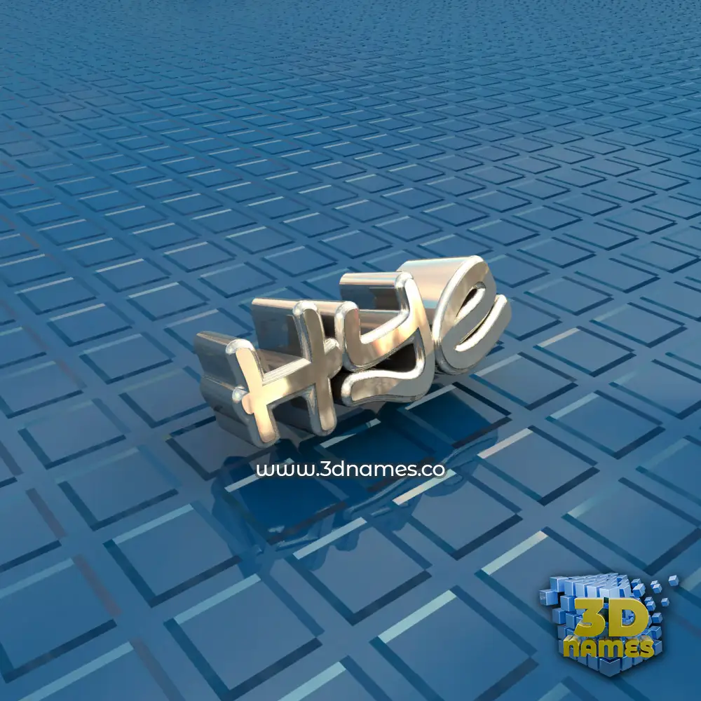 hye in Blue Bling style - 3D name wallpaper