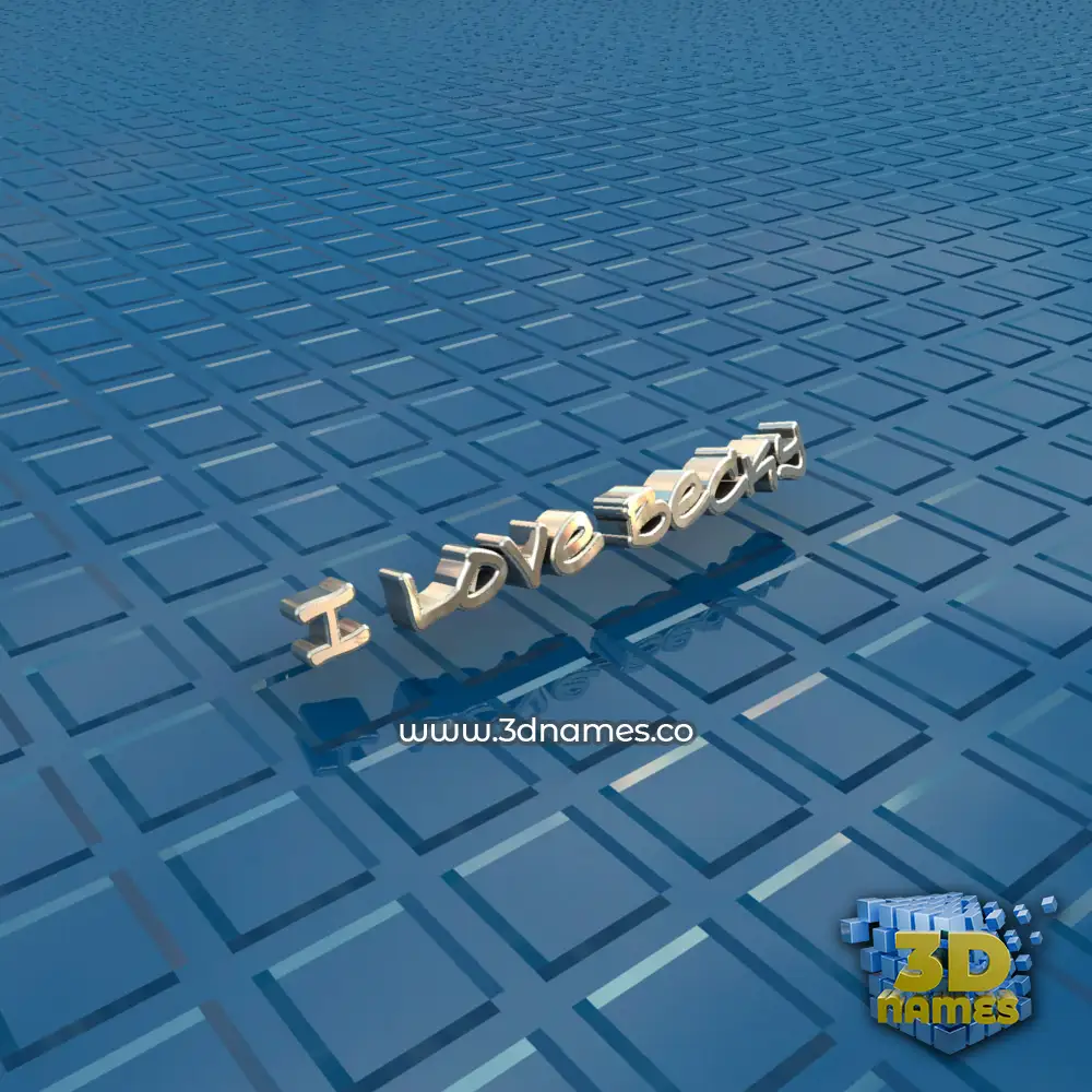 i love becky in Blue Bling style - 3D name wallpaper